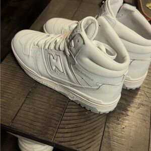 New Balance White High-Top Sneakers